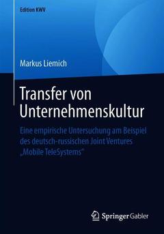 Couverture de l’ouvrage Transfer von Unternehmenskultur