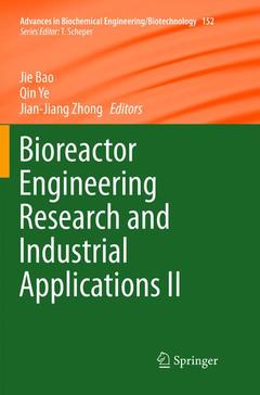 Couverture de l’ouvrage Bioreactor Engineering Research and Industrial Applications II