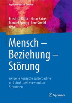 Couverture de l’ouvrage Mensch - Beziehung - Störung