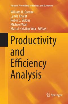 Couverture de l’ouvrage Productivity and Efficiency Analysis
