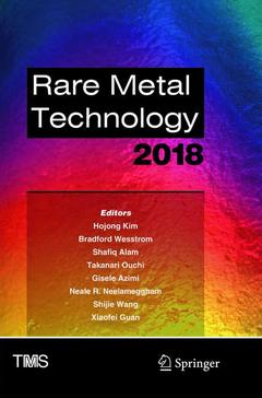 Couverture de l’ouvrage Rare Metal Technology 2018
