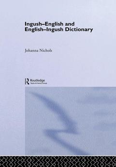 Couverture de l’ouvrage Ingush-English and English-Ingush Dictionary