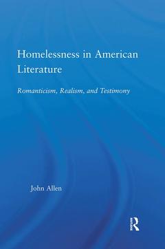 Couverture de l’ouvrage Homelessness in American Literature