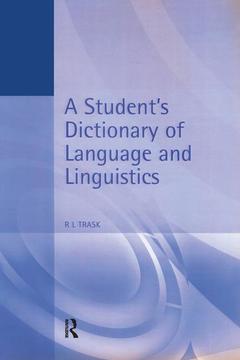 Couverture de l’ouvrage A Student's Dictionary of Language and Linguistics