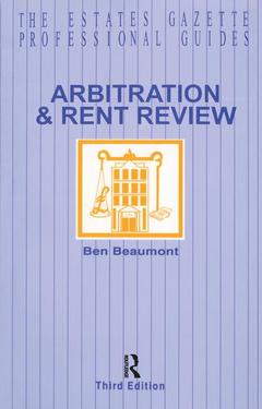 Couverture de l’ouvrage Arbitration and Rent Review