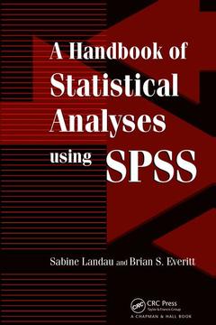 Couverture de l’ouvrage A Handbook of Statistical Analyses Using SPSS