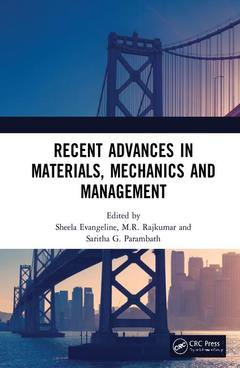 Couverture de l’ouvrage Recent Advances in Materials, Mechanics and Management