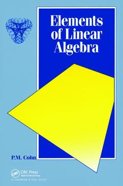 Couverture de l’ouvrage Elements of Linear Algebra