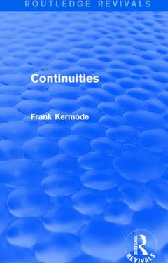 Couverture de l’ouvrage Continuities (Routledge Revivals)