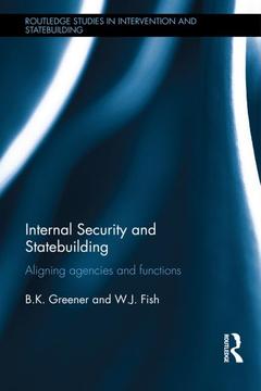 Couverture de l’ouvrage Internal Security and Statebuilding