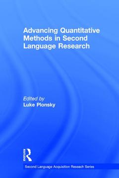 Couverture de l’ouvrage Advancing Quantitative Methods in Second Language Research
