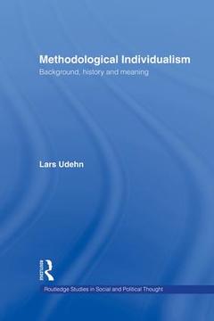 Couverture de l’ouvrage Methodological Individualism