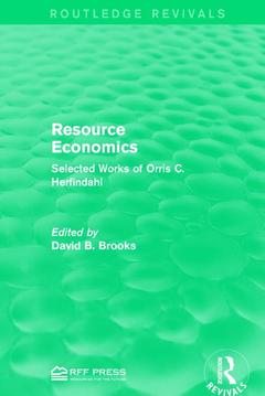 Couverture de l’ouvrage Resource Economics