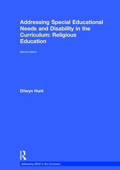 Couverture de l’ouvrage Addressing Special Educational Needs and Disability in the Curriculum: Religious Education