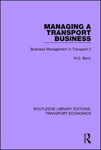Couverture de l’ouvrage Managing a Transport Business