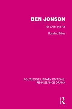 Couverture de l’ouvrage Ben Jonson