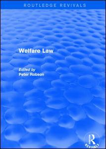 Couverture de l’ouvrage Welfare Law