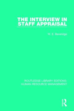 Couverture de l’ouvrage The Interview in Staff Appraisal