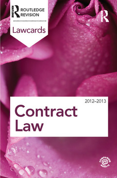 Couverture de l’ouvrage Contract Lawcards 2012-2013