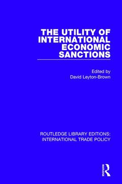 Couverture de l’ouvrage The Utility of International Economic Sanctions