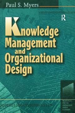 Cover of the book Knowledge Management and Organisational Design