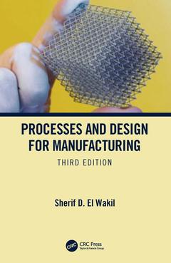 Couverture de l’ouvrage Processes and Design for Manufacturing, Third Edition