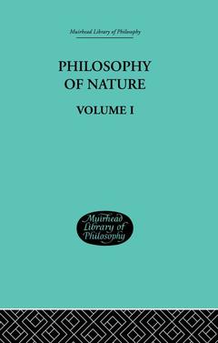 Couverture de l’ouvrage Hegel's Philosophy of Nature