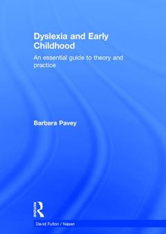 Couverture de l’ouvrage Dyslexia and Early Childhood