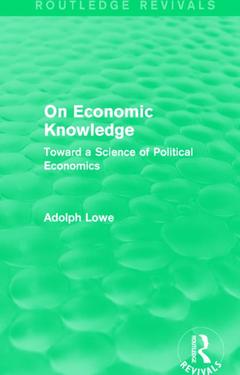Couverture de l’ouvrage On Economic Knowledge