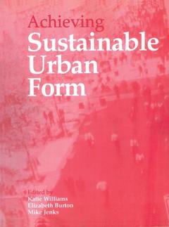 Cover of the book Achieving Sustainable Urban Form
