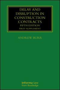 Cover of the book Delay and Disruption in Construction Contracts