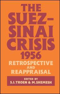 Couverture de l’ouvrage The Suez-Sinai Crisis