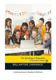 Cover of the book The sociology of education (7th ed )