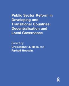 Couverture de l’ouvrage Public Sector Reform in Developing and Transitional Countries