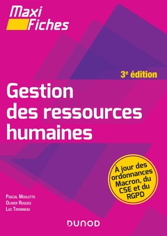 Couverture de l’ouvrage Maxi Fiches - Gestion des ressources humaines - 3e éd.