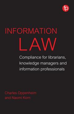 Couverture de l’ouvrage Information Law