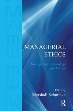 Couverture de l’ouvrage Managerial Ethics