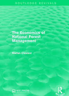 Couverture de l’ouvrage The Economics of National Forest Management