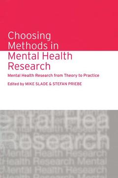 Cover of the book Choosing Methods in Mental Health Research