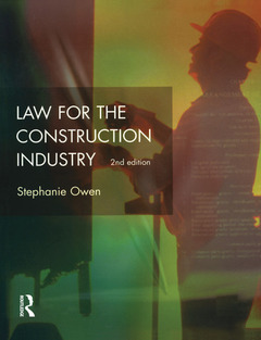 Couverture de l’ouvrage Law for the Construction Industry