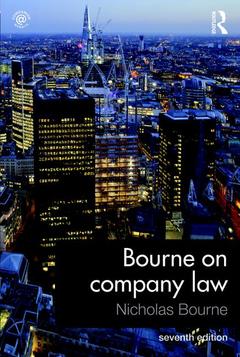 Couverture de l’ouvrage Bourne on Company Law