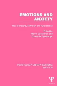 Couverture de l’ouvrage Emotions and Anxiety (PLE: Emotion)