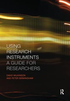 Couverture de l’ouvrage Using Research Instruments