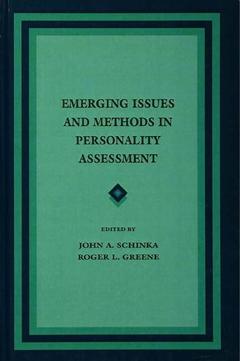 Couverture de l’ouvrage Emerging Issues and Methods in Personality Assessment
