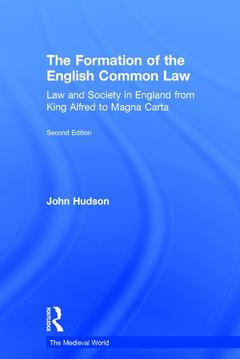 Couverture de l’ouvrage The Formation of the English Common Law