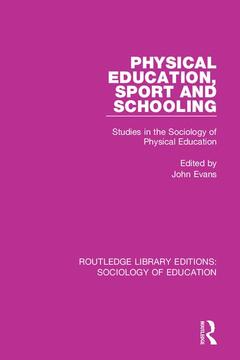 Couverture de l’ouvrage Physical Education, Sport and Schooling