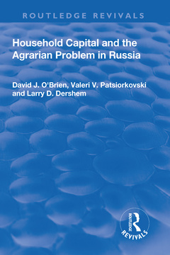 Couverture de l’ouvrage Household Capital and the Agrarian Problem in Russia