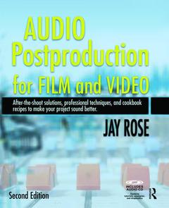 Couverture de l’ouvrage Audio Postproduction for Film and Video