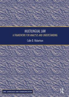 Couverture de l’ouvrage Multilingual Law