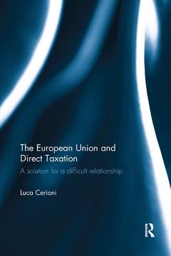 Couverture de l’ouvrage The European Union and Direct Taxation